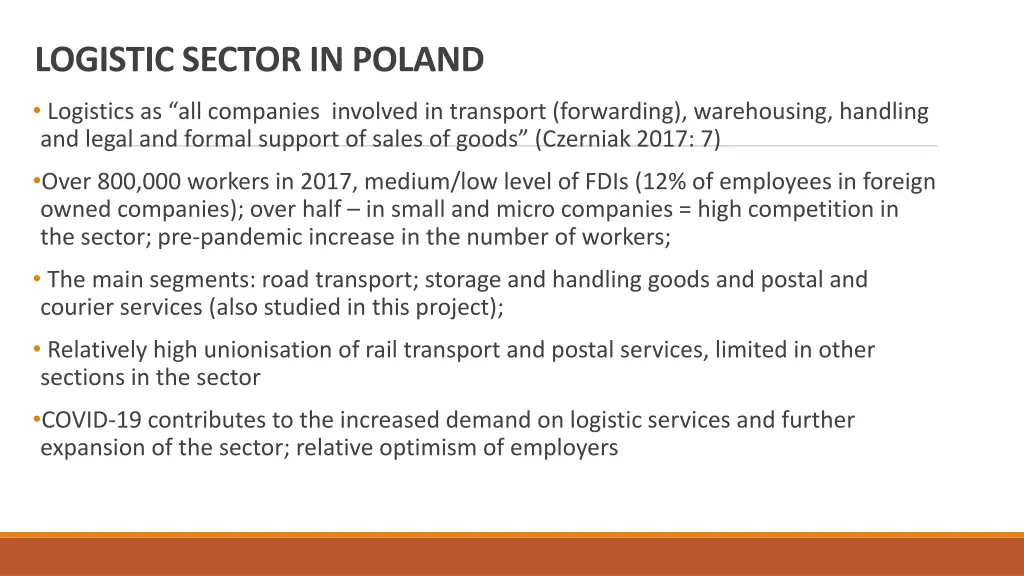 logistic sector in poland