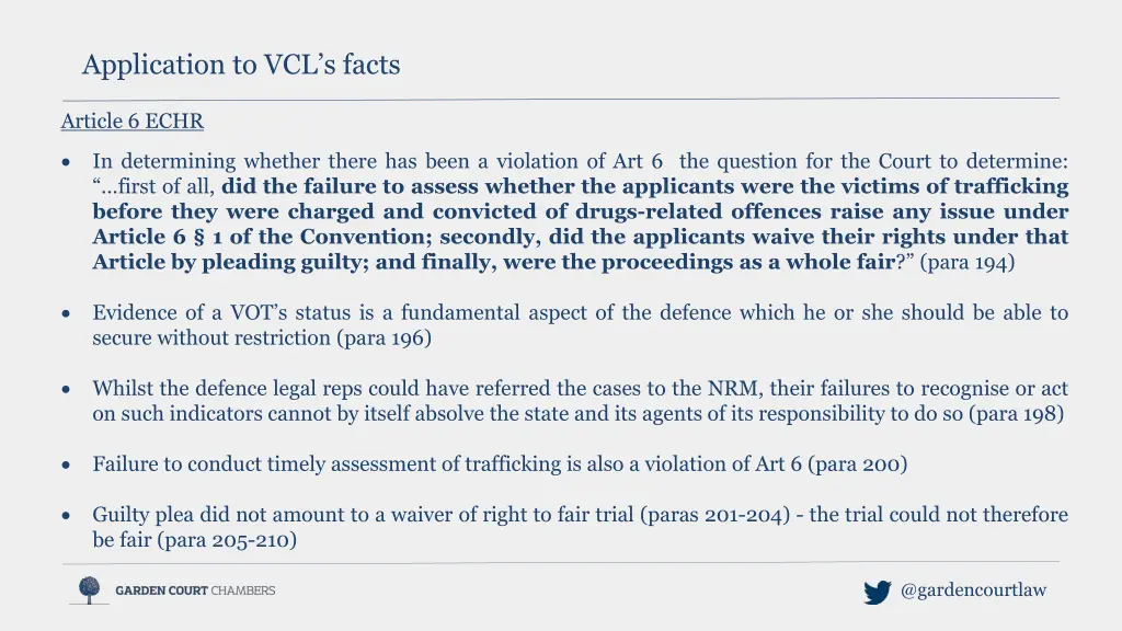 application to vcl s facts 1