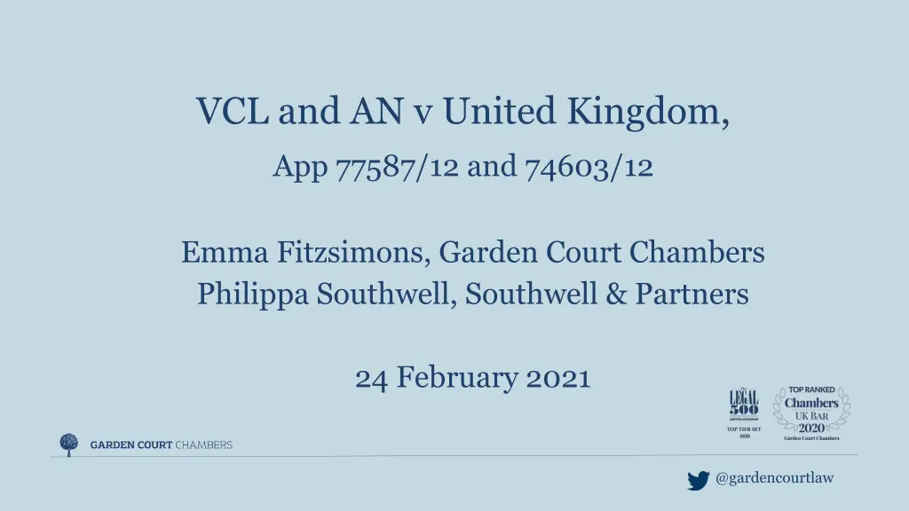 vcl and an v united kingdom