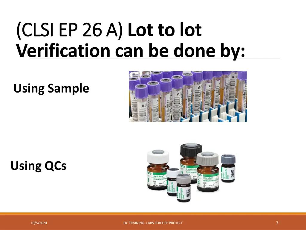 clsi ep 26 a clsi ep 26 a lot to lot verification