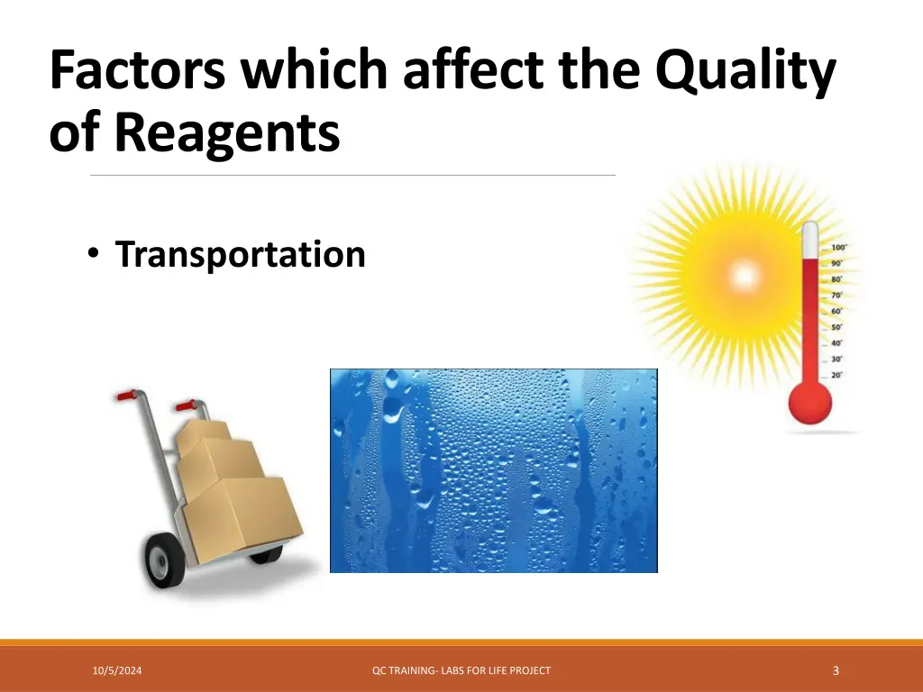 factors which affect the quality of reagents