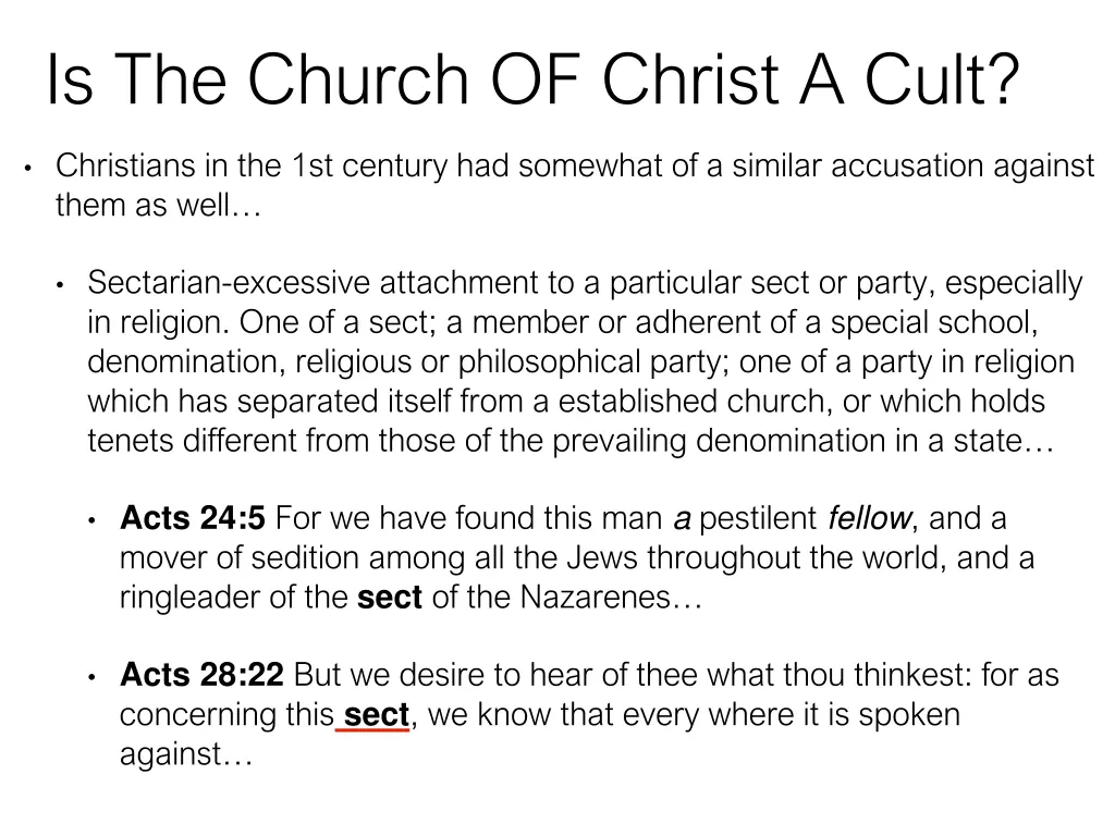 is the church of christ a cult 3