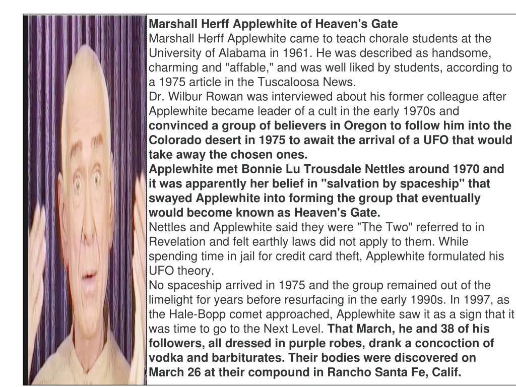 marshall herff applewhite of heaven s gate