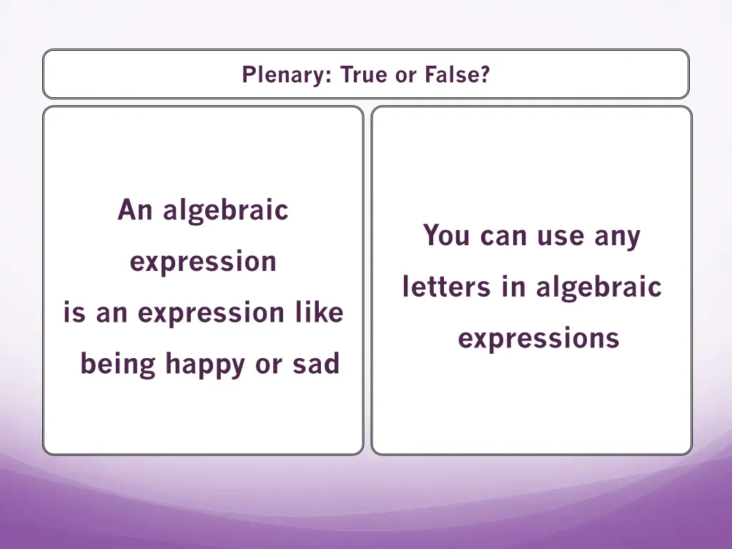 plenary true or false