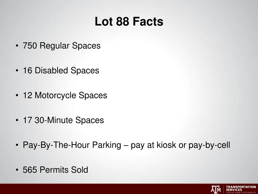 lot 88 facts