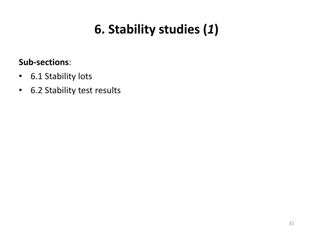 6 stability studies 1