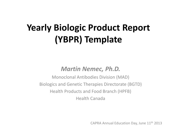 yearly biologic product report ybpr template