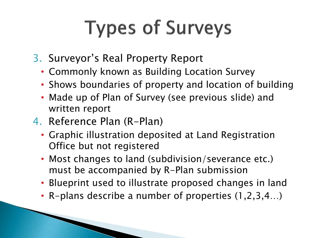 3 surveyor s real property report commonly known