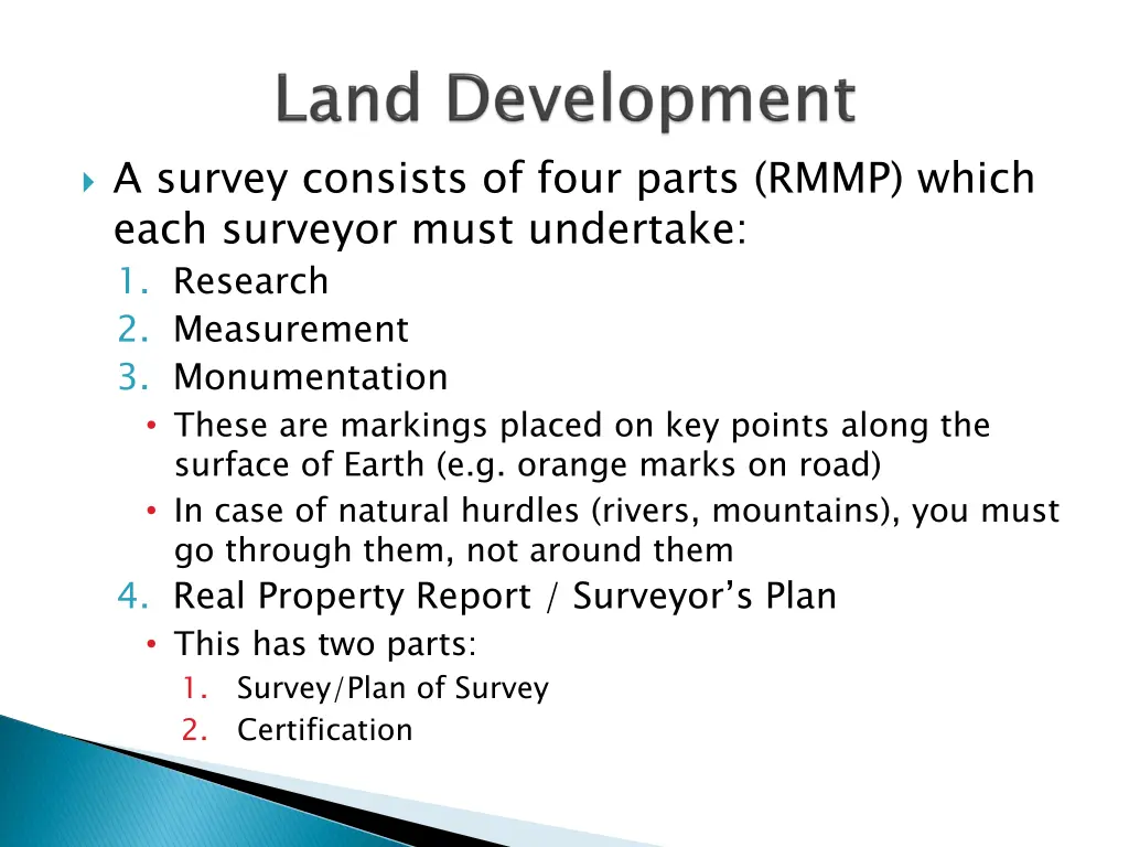 a survey consists of four parts rmmp which each