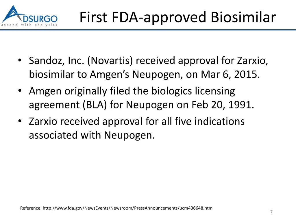 first fda approved biosimilar