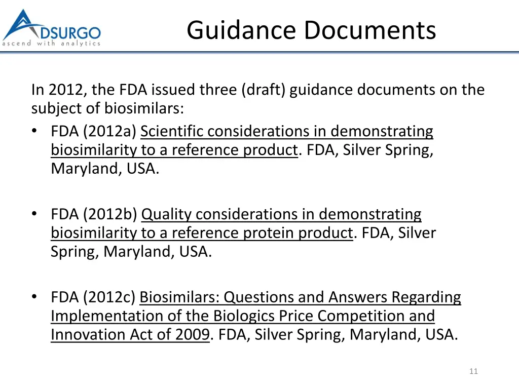 guidance documents