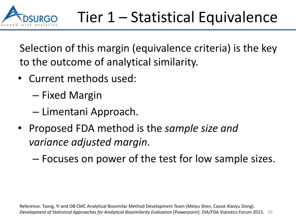 tier 1 statistical equivalence 1