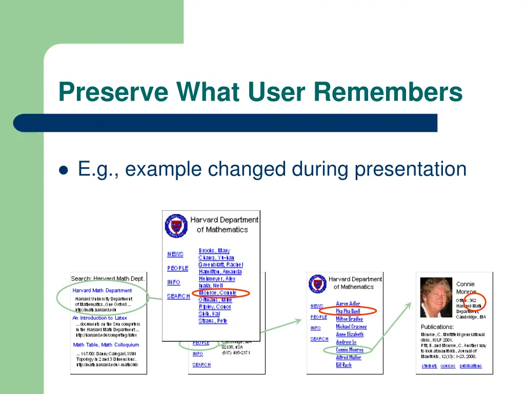 preserve what user remembers