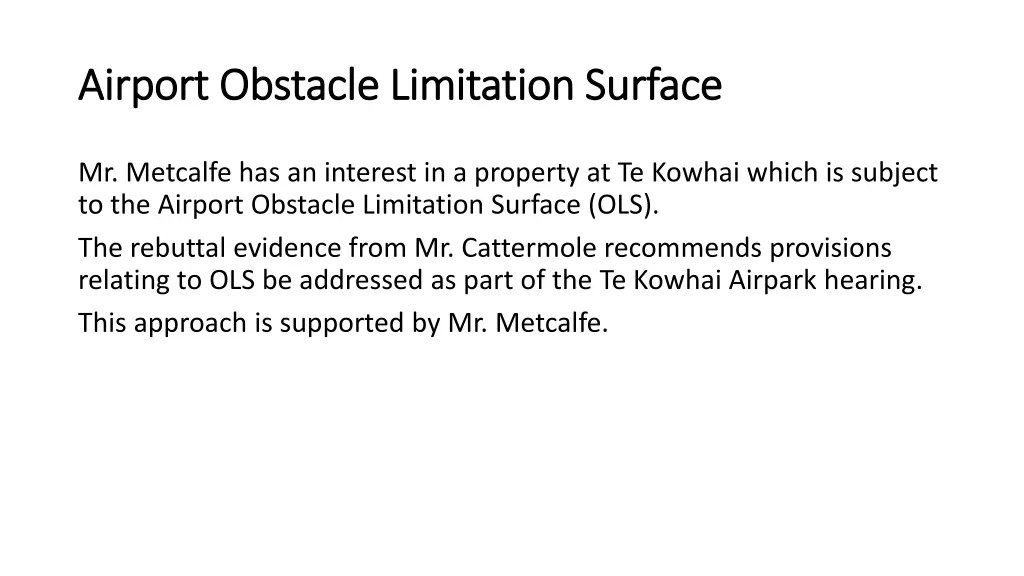 airport obstacle limitation surface airport