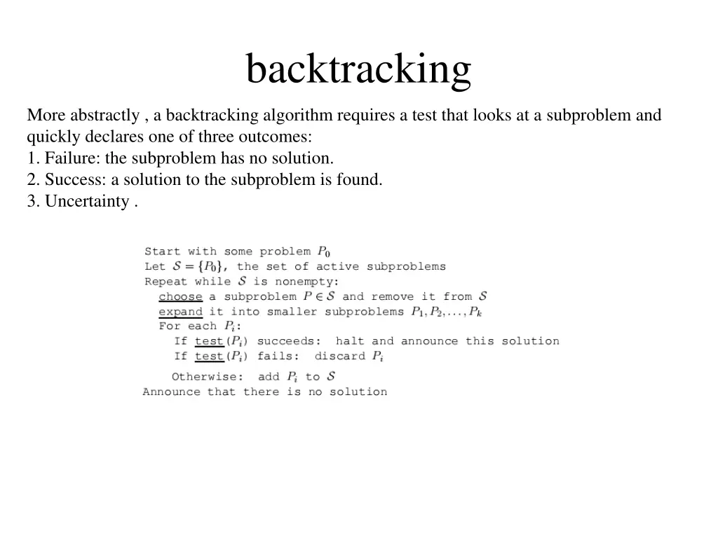 backtracking 1