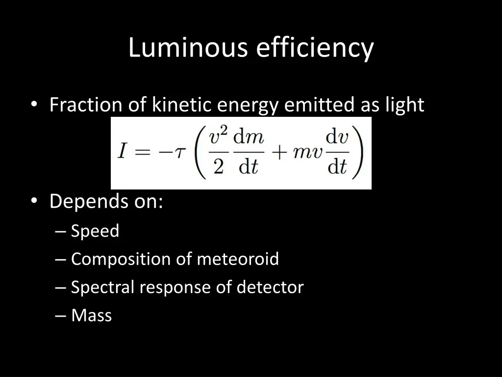 luminous efficiency 1