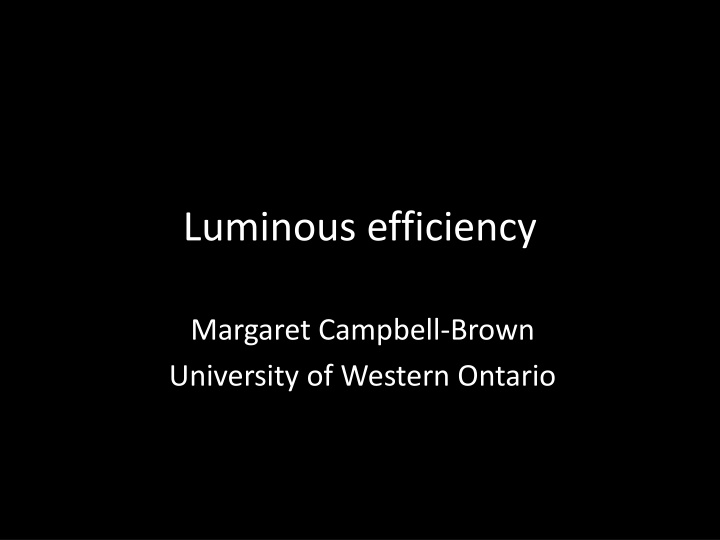 luminous efficiency