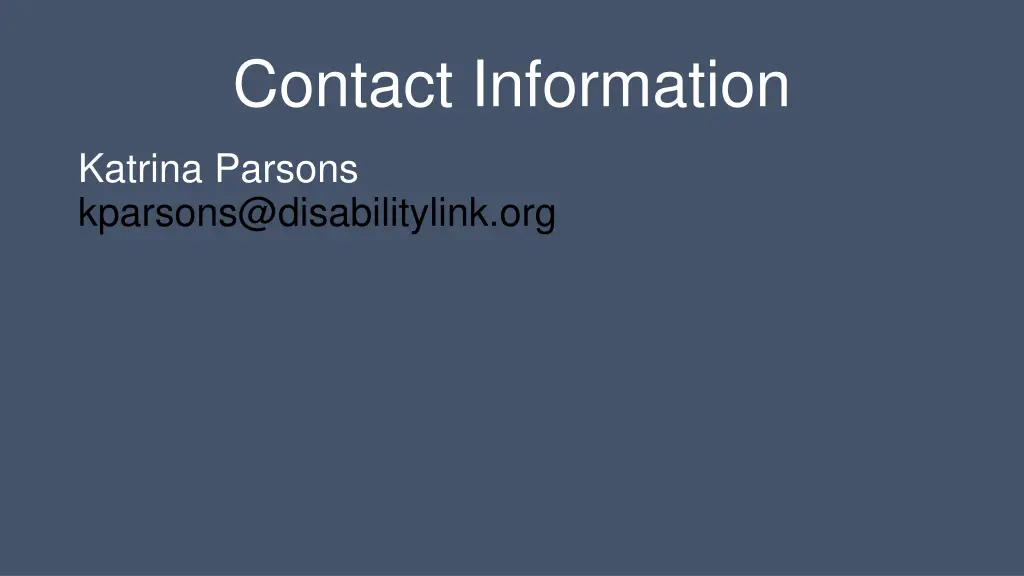 contact information