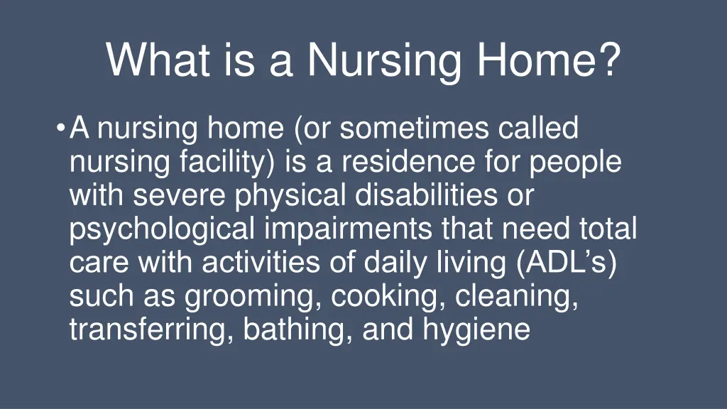 what is a nursing home