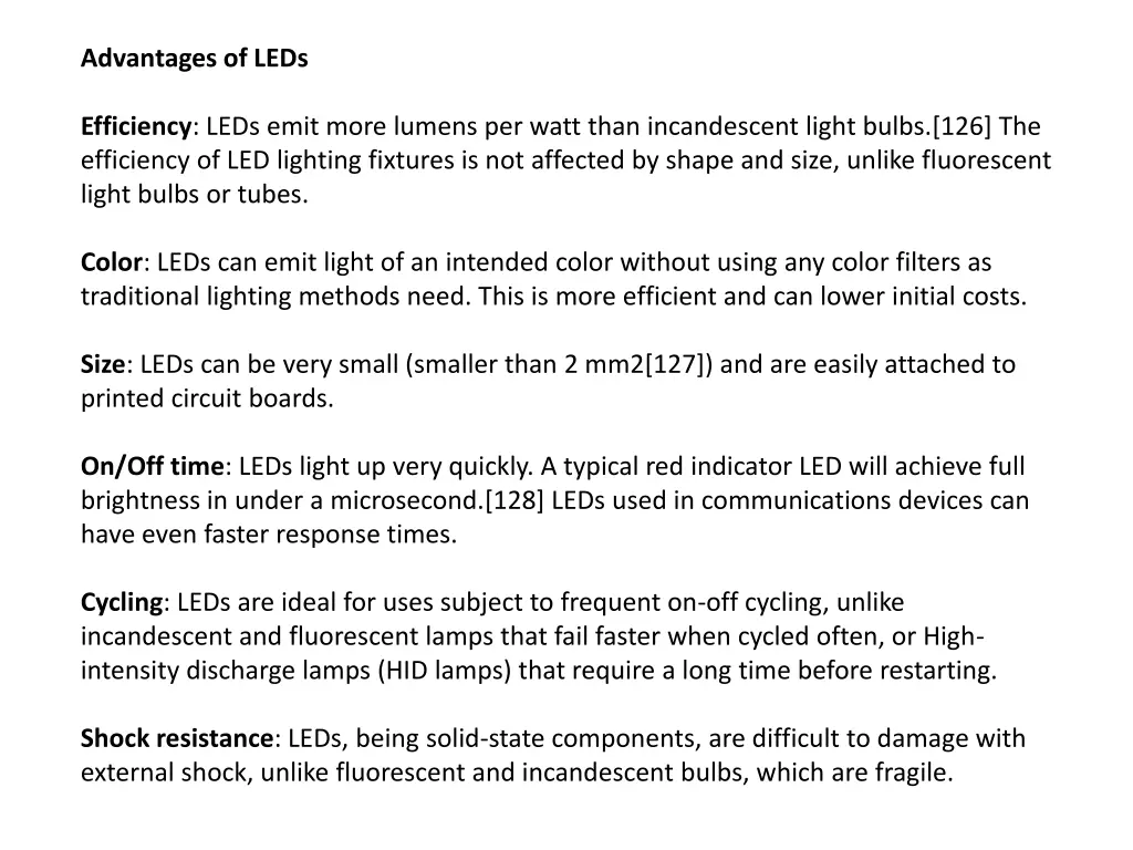 advantages of leds