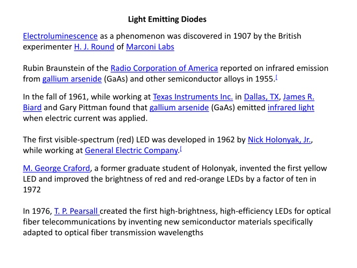 light emitting diodes