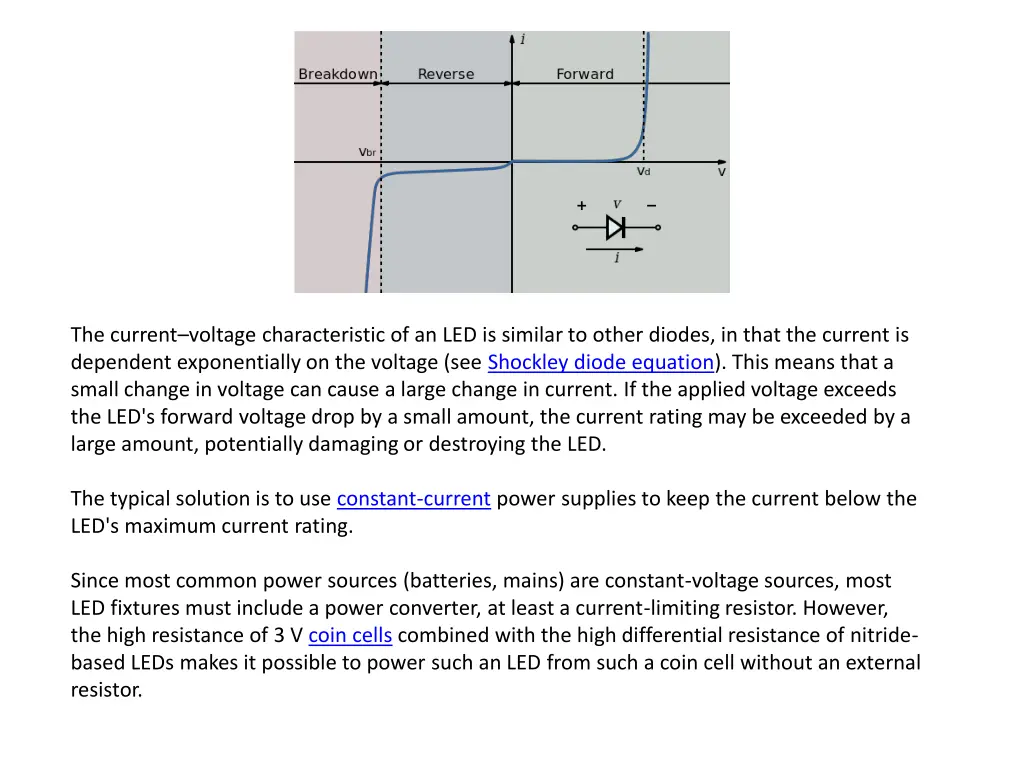 the current voltage characteristic