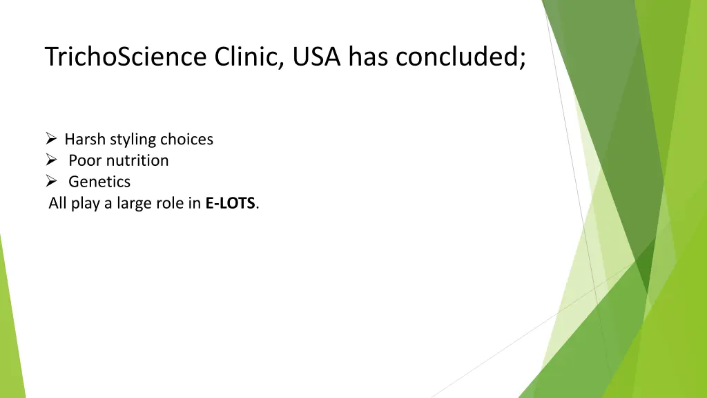 trichoscience clinic usa has concluded