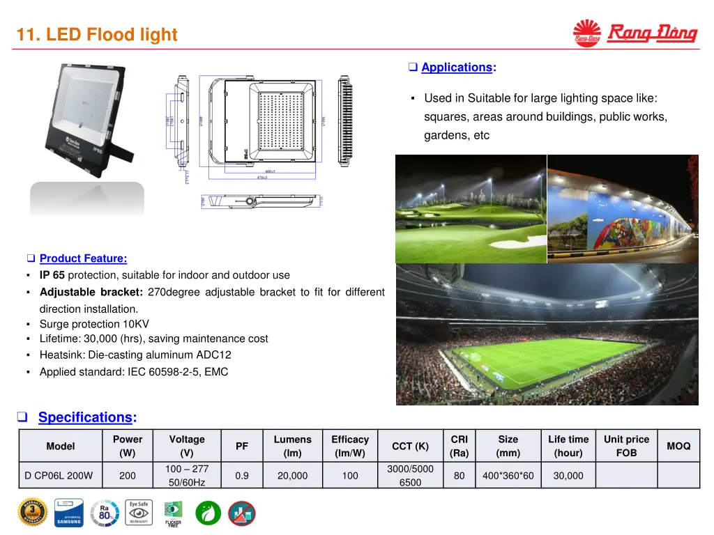 11 led flood light