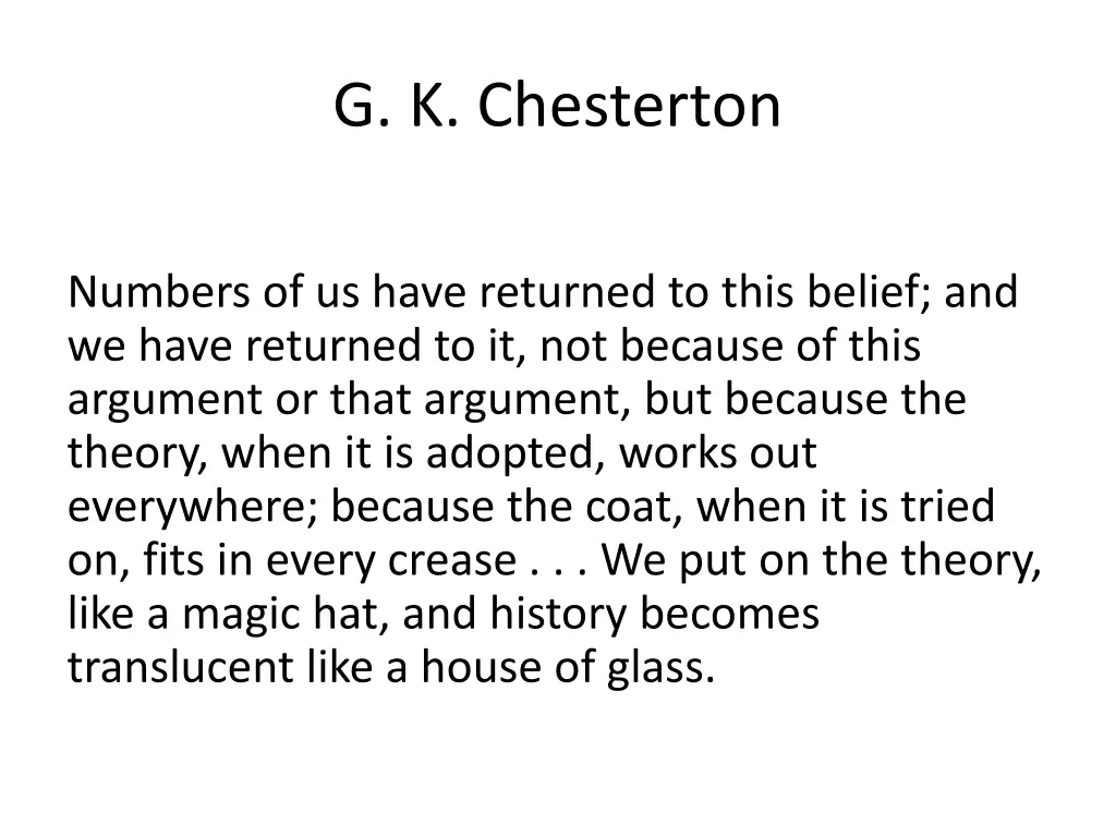 g k chesterton