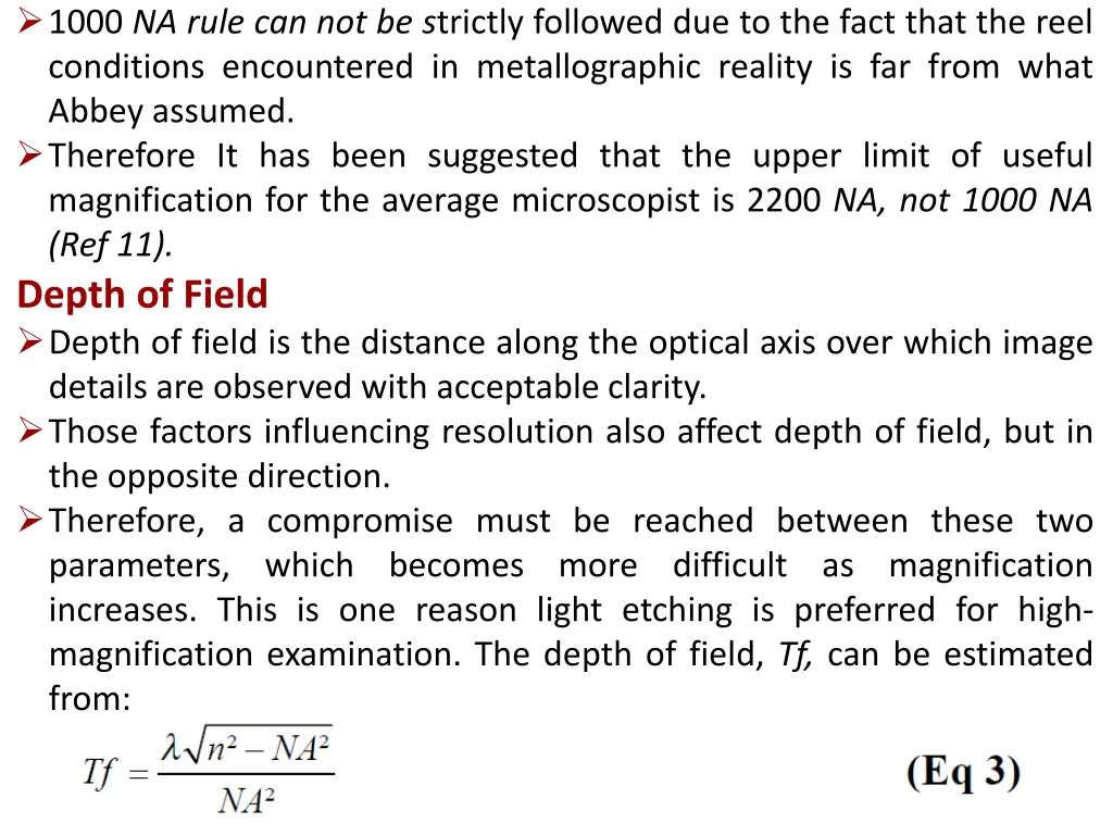 1000 na rule can not be s trictly followed