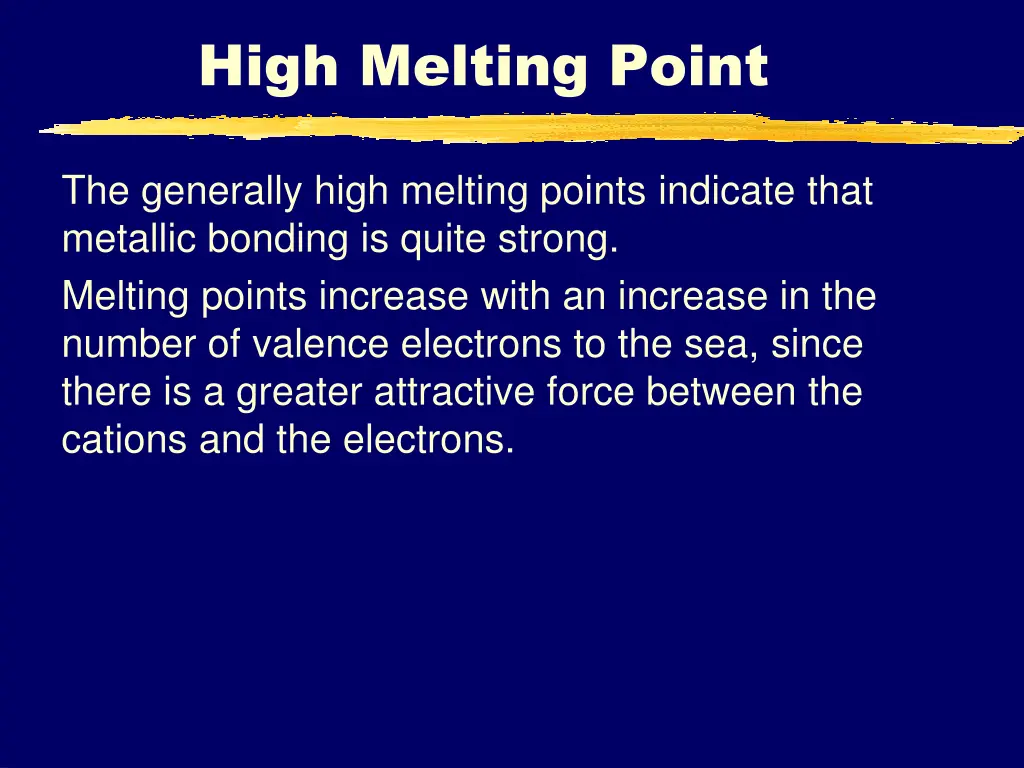 high melting point