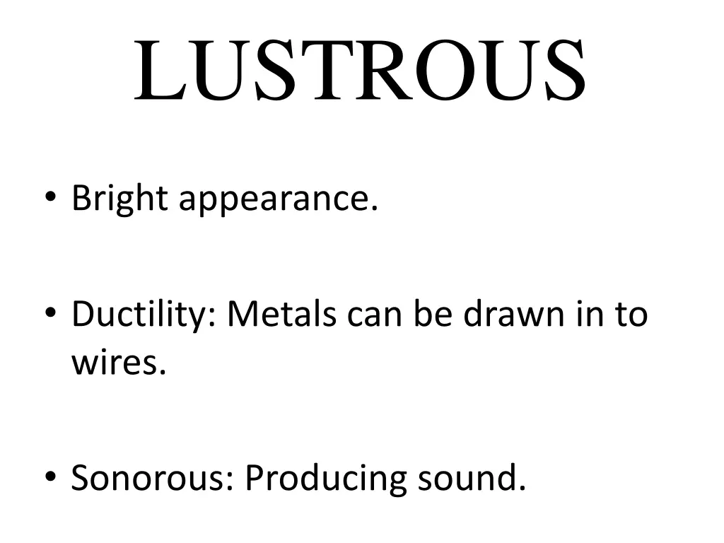 lustrous