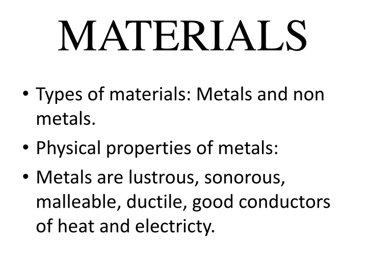 materials