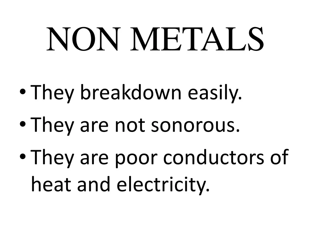 non metals