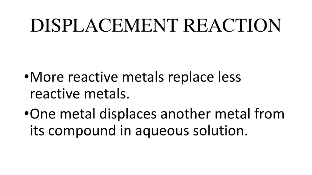 displacement reaction