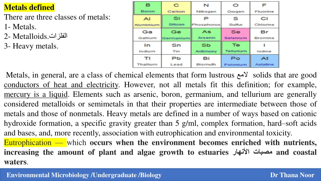 metals defined there are three classes of metals