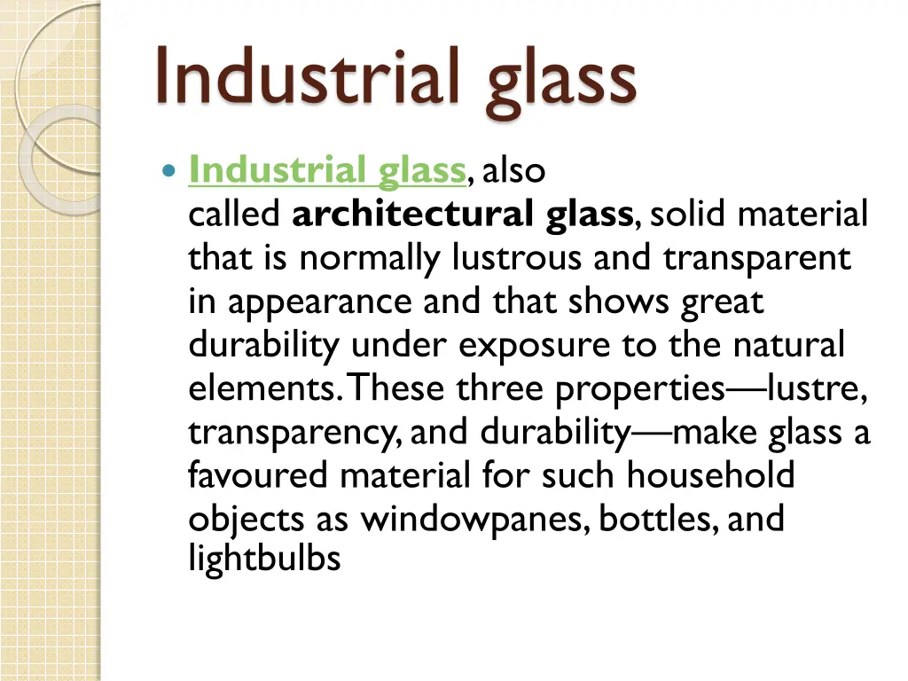 industrial glass