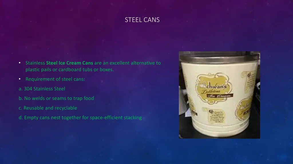 steel cans