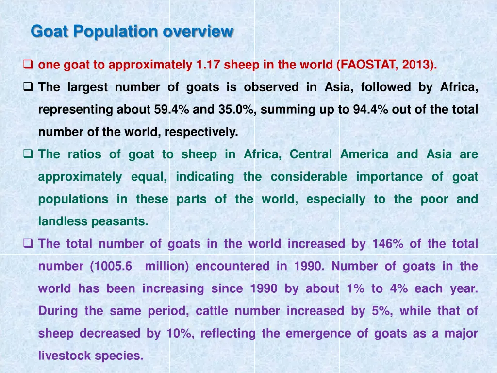 goat population overview