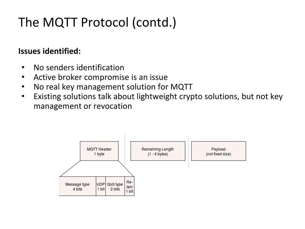 the mqtt protocol contd