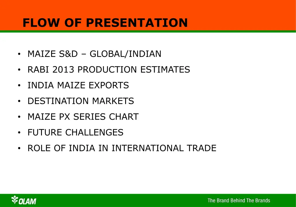 flow of presentation