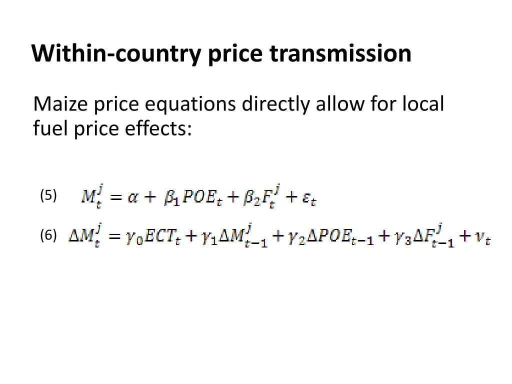 within country price transmission 1