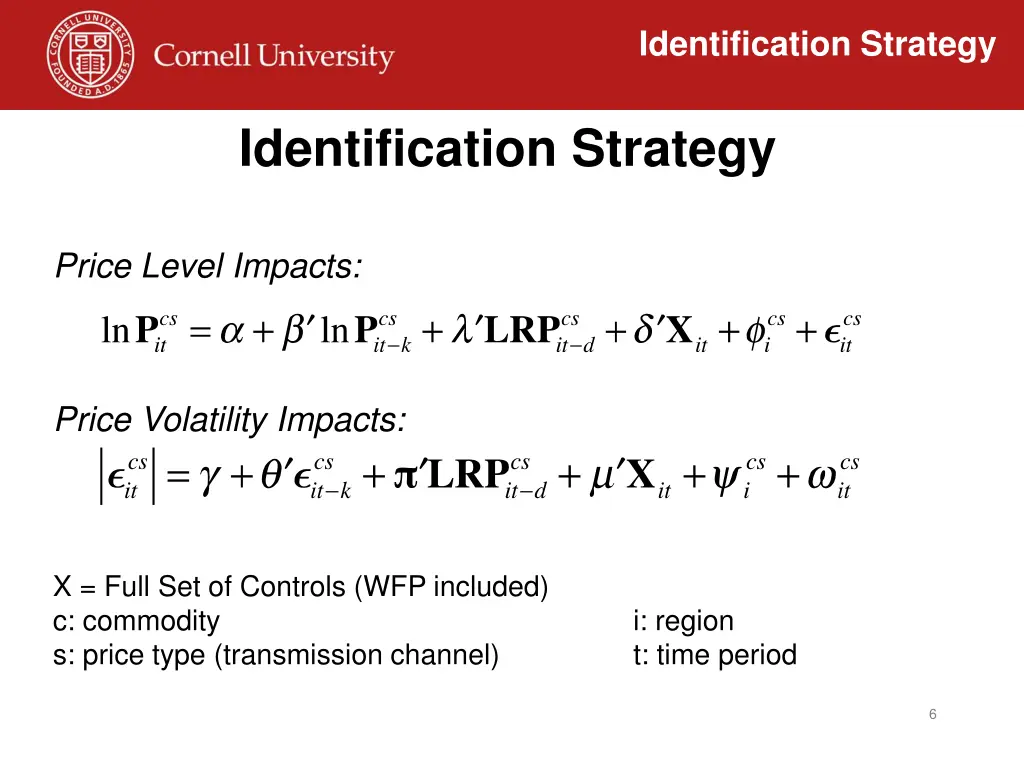 identification strategy