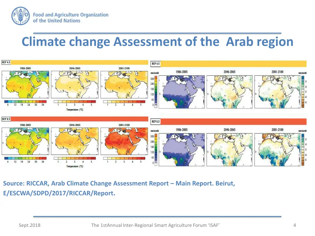 climate change assessment of the arab region