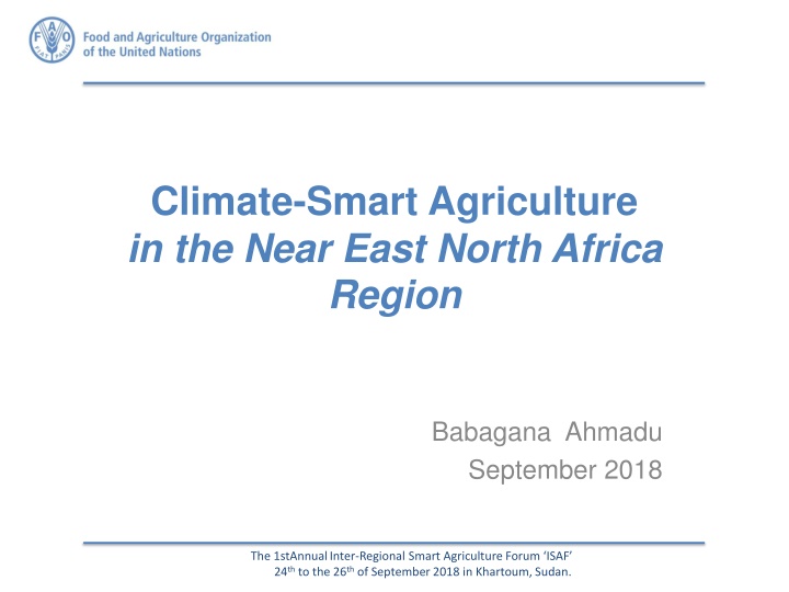 climate smart agriculture in the near east north