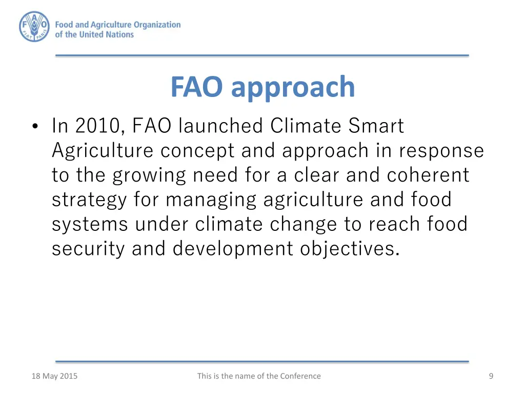 fao approach