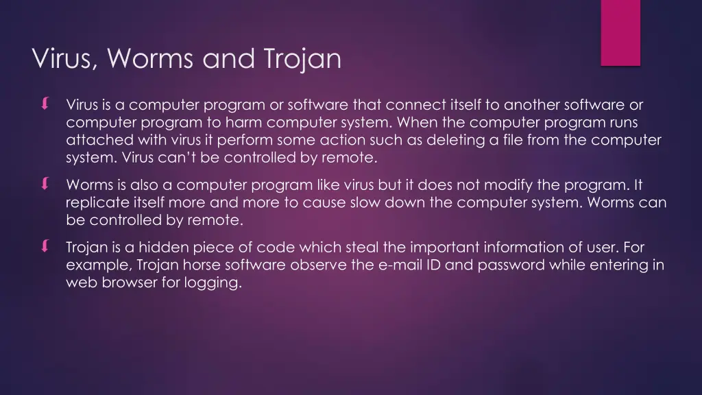 virus worms and trojan