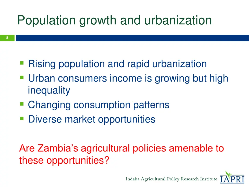 population growth and urbanization