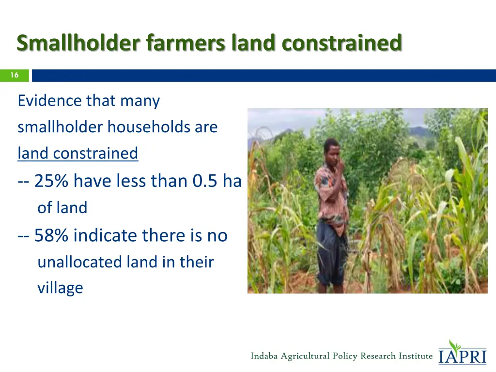 smallholder farmers land constrained