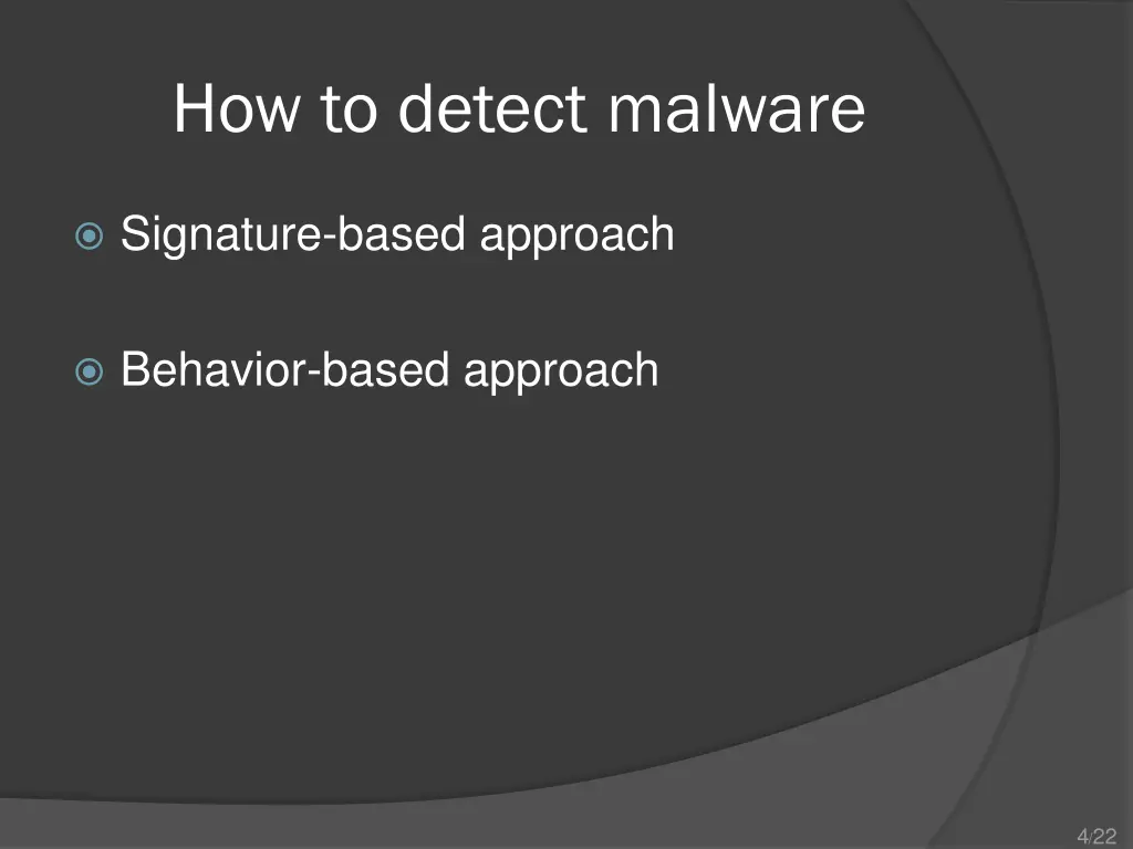 how to detect malware